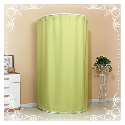 NXSLONE Umkleideraum,Umkleidekabine, Movable Dressing Changing Room - Privacy Curtain Screen with Metal Landing Track Ball Hook(Light Green,100x95x200cm) von NXSLONE