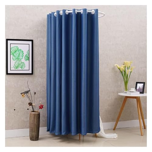NXSLONE Umkleideraum,Umkleidekabine, Move The Track to Block The Dressing Changing Room, Simple Shade Movable Wardrobe(Blue-a,85x85cm) von NXSLONE