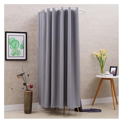 NXSLONE Umkleideraum,Umkleidekabine, Move The Track to Block The Dressing Changing Room, Simple Shade Movable Wardrobe(Grey,100x100cm) von NXSLONE