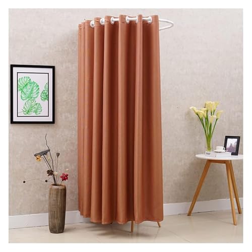 NXSLONE Umkleideraum,Umkleidekabine, Move The Track to Block The Dressing Changing Room, Simple Shade Movable Wardrobe(Orange,85x85cm) von NXSLONE