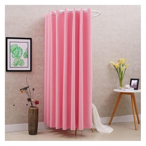 NXSLONE Umkleideraum,Umkleidekabine, Move The Track to Block The Dressing Changing Room, Simple Shade Movable Wardrobe(Pink,100x100cm) von NXSLONE