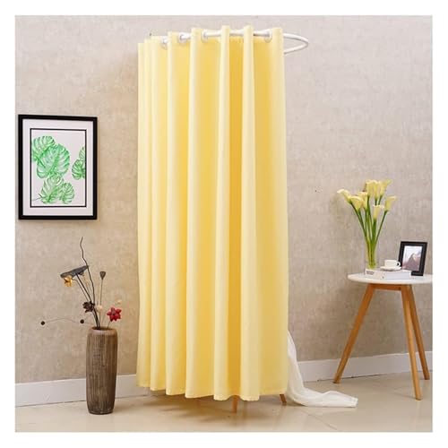 NXSLONE Umkleideraum,Umkleidekabine, Move The Track to Block The Dressing Changing Room, Simple Shade Movable Wardrobe(Yellow,100x100cm) von NXSLONE