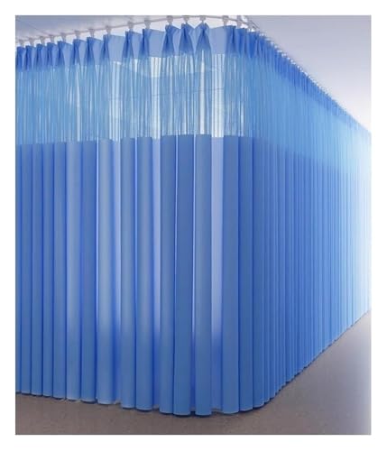 NXSLONE Umkleideraum,Umkleidekabine, Room Divider Curtains Flame Retardant Hospital Privacy Curtain Cubicle Curtain(Blue,5 * 2.7m) von NXSLONE