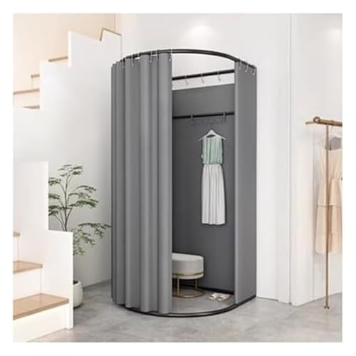 NXSLONE Umkleideraum,Umkleidekabine, Simple Dressing Room Privacy Locker Room for Office Metal Floor Frames & Privacy Blackout Curtains(Dark Gray,100x95x200cm) von NXSLONE