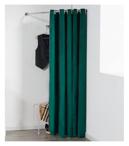 NXSLONE Umkleideraum,Umkleidekabine, Simple Fitting Room Dressing Room Wall-Mounted Changing Room with U Shaped Rod Privacy Screen(Green,39.4" W x 39.4" L (Pack of 1)) von NXSLONE