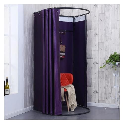 NXSLONE Umkleideraum,Umkleidekabine, Temporarily Shelter The Changing Room, Mobile Track Privacy Protection Fitting Room for Bridal Shop, Cloakroom(Purple,95x100x200cm) von NXSLONE