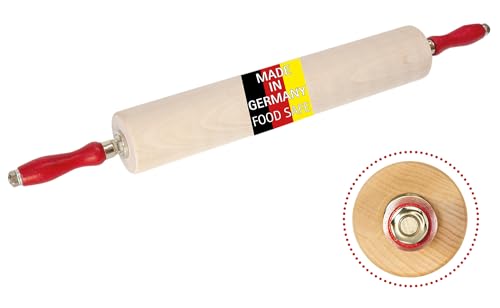 NXT Board Profi Teigroller aus Buchenholz, Kugelgelagert (Teigrolle, Backrolle) (45cm) von NXT Board