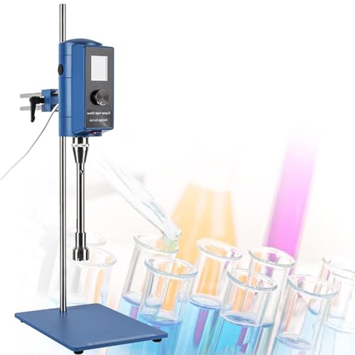 Hochgeschwindigkeits-Homogenisator mit Digitaler Anzeige, Einstellbare Drehzahl, LCD-Anzeige und Timer, Ideal Zum Emulgieren und Dispergieren,Screw-type-36F von NYANS