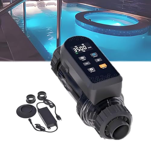 Intelligentes Salzwasserpool-Chlorinator System mit Integriertem Wlan und App-Fernbedienung, Intelligentem Digitalpanel und Titanplatten-Selbstreinigung Technologie,withoutAPPcontrol-40g/h(30K~50K) von NYANS