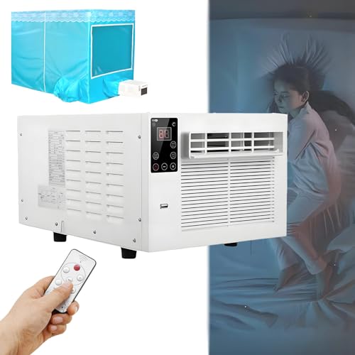 Tragbares Mini-Klimaanlage, Mobile Kühlgerät, Kompaktes Geräuscharm Cool Fensterkühler Klimagerät für Schlafzimmer, Höhlen, mit Timer-Funktion,Airconditioning+1.2mtent von NYANS