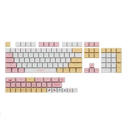 Keycaps Macaron Candy Keycap DyeSublimation PBT XDA Profile For USB Corded Mechanical Keyboard 125 Keycaps Portable Mechanical Keyboard von NYCEMAKEUP