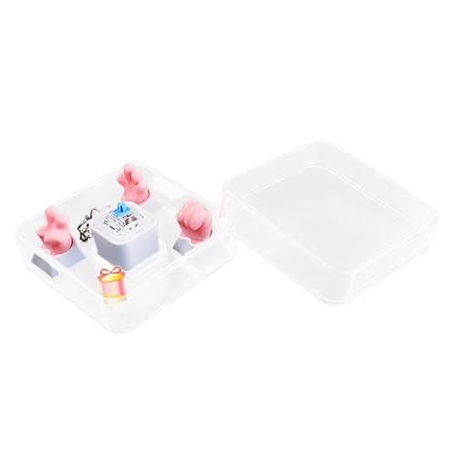 NYCEMAKEUP Silikon-Tastenkappen, schöne Unterseite mit transparenter ABS-Tastenkappen-Aufbewahrungsbox für mechanische Tastaturen, langlebig, leicht von NYCEMAKEUP