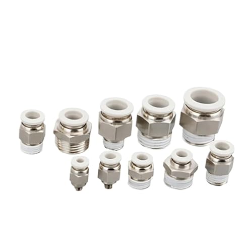 10 STÜCKE PC4-01/PC4-02/PC6-02/PC8-01_Weiß Rohrverbinder Schnellstecker Gerade One-Touch-Armaturen Pneumatische Armatur(PC8-04-White) von NYDPXHNJV