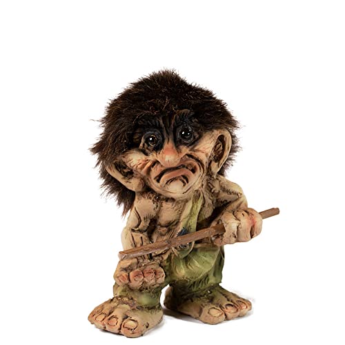 NYFORM Original norwegischer NyForm Troll 208, Ernster Troll, 12cm, Beige, Sammelfigur, Braun von Ny Form