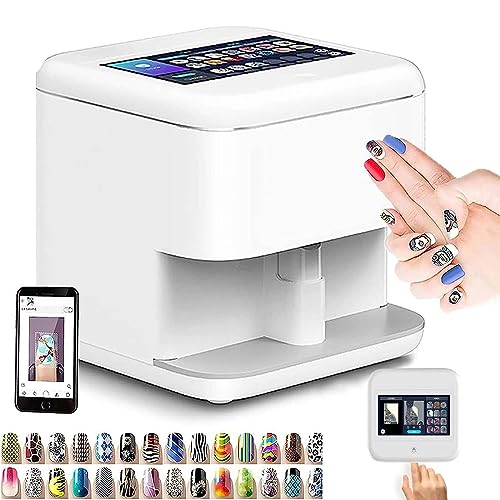 Nail Art Printer Machine, Touchscreen 3D Digital Intelligent Nail Printer, DIY Custom Pattern Nail Art Printer, Maniküre Salon Set, 3D Intelligent Automatic Nail Printer von NYMFEA