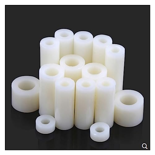 yaoqijie 1000- 2000 teile/los M3 M4 M5 M6 Weißes Nylon ABS Distanzscheibe ohne Gewinde Runde hohle Abstandsscheibe ID 3mm 4mm Leiterplattenschraube Bolzen lasting ( Color : 5mm , Size : M3 2000pcs ) von NYMFEA