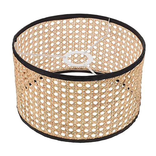 yaoqijie Lampenschirm Lampenschirm Lampenschirm Rattantisch gewebter Kronleuchter Decke Schreibtisch Seetang Trommeldocht hängende Bodenlampe langlebig (Farbe: 25CM-B) von NYMFEA