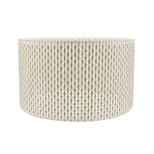 yaoqijie Lampenschirm Lampenschirm Rattan Tisch gewebt Kronleuchter Decke Schreibtisch Seetang Trommel Docht Hängende Stehlampe Last (Color : 25CM-G) von NYMFEA