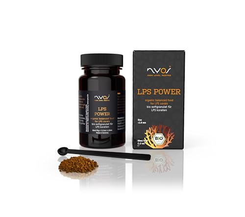 Nyos® LPS Power - 100% Bio Softgranulat für LPS-Korallen, Intensives Wachstum & Farbe, EG-Öko Zertifiziert, Granulatgröße M, Frei von Schadstoffen von NYOS