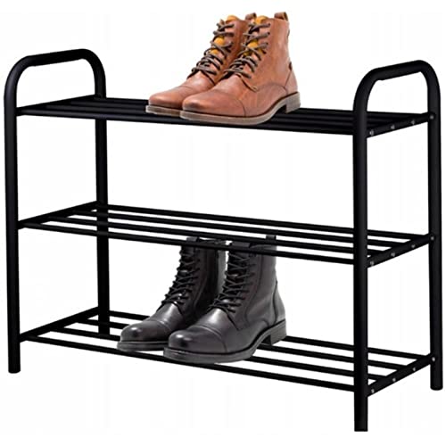 NYS - Schuhständer Mit 3 Ebenen - Robuster Metallschuhschrank - Schwarzer Schuhständer für Flur - Schuhregal und Aufbewahrung von NYS NEW YORK STYLE