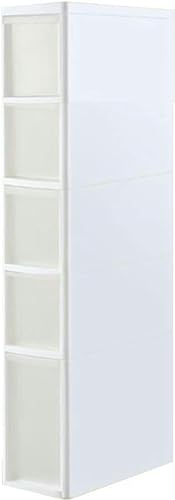 Badezimmerbodenschrank mit 6 Schubladen Slim Storage Tower auf Rädern von NYSCR