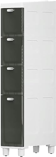 NYSCR Badezimmerbodenschrank schmaler, schlanker rollender Lagerwagen und Organizer mit klaren Schubladen und Rassen Eckbodenschrank für kleine Räume und Lücken, Schlafzimmer, Nachttisch, Küche NYSCR Badezimmerbodenschrank schmaler, schlanker rollender Lagerwagen und Organizer mit klaren Schubladen und Rassen Eckbodenschrank für kleine Räume und Lücken, Schlafzimmer, Nachttisch, Küche von NYSCR