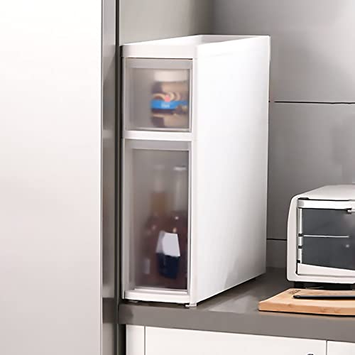 NYSCR Hoher schmaler Badezimmerspeicherschrank mit Rädern vertikaler Schlankschubladenwagen Organizer -Einheit für Badezimmerschubladen mit großer Kapazität neben dem Toilettenlagerenturm von NYSCR