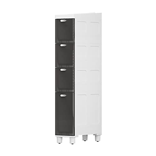 NYSCR Schlanker rollender Badezimmerbodenschrank mit klaren Schubladen und Casters Corner Pray Cark für kleine Räume und Lücken im Schlafzimmer oder in der Küche NYSCR Schlanker rollender Badezimmerbodenschrank mit klaren Schubladen und Casters Corner Pray Cark für kleine Räume und Lücken im Schlafzimmer oder in der Küche von NYSCR