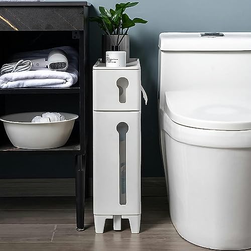 Schlanker Badezimmerbodenschrank mit abnehmbaren Schubladen Wasserdichten Aufbewahrungsturm auf Rädern Stehen Seite Nizer für Schlafzimmer und Wohnzimmer von NYSCR