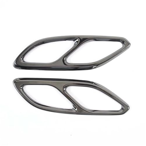 NYSQOFMB Auto Auspuff Endrohr Für Mercedes Für Benz CLA Klasse C118 W118 2020-2023 Endschalldämpfer Auspuffrohr Ausgangsabdeckung Verkleidung Außenzubehör Auspuff Schalldämpfer(Schwarz glänzend) von NYSQOFMB