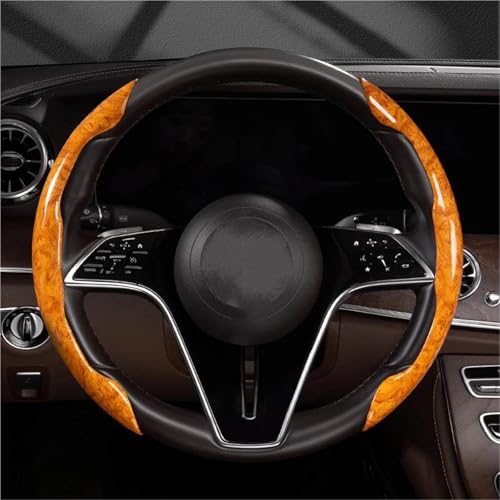 NYSQOFMB Lenkradschutz 2 Stücke Auto Anti-Rutsch-Lenkradabdeckung Segmentierter Lenkradschutz Universal 99% Auto-Radabdeckung Lenkrad Abdeckung(Gelb) von NYSQOFMB