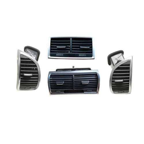 NYSQOFMB Luftdüsengitter Für Q7 4L 2007-2011 2012 2013 2014 2015 Vorne Hinten Panel Dash Jalousie Klimaanlage Vent A/C Outlet Vorne Hinten Seite Lüftungsgitter(4PCS) von NYSQOFMB