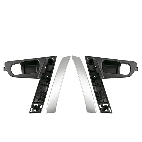Innentür Innengriff Autotürgriff Basis Innengriff Silber Griff ABS Abdeckung Für Nissan Für QASHQAI J10 2007-2015 80945-JE50A 80944-JE50A(Handle Silver 2pcs) von NYSQOJFNF