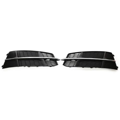NYSQOJFNF Frontstoßstangengitter 2 Stücke ABS Auto Frontstoßstange Nebelscheinwerfer Kühlergrill Grillabdeckung Für A6 C7 2016 2017 2018 Ersatz Racing Grills Nieren Kühlergrill(Chrome) von NYSQOJFNF