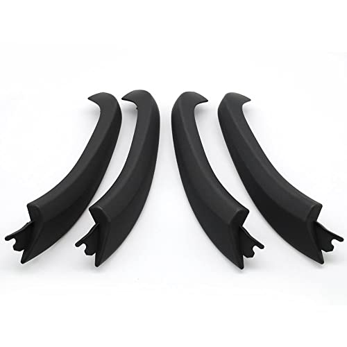 NYSQOJFNF Innentür Innengriff Auto Innentür Links Rechts Pull Griff Äußere Abdeckung Set Ersatz Für X3 X4 G01 G02 F97 F98 2018-2021(Black 4PCS Set) von NYSQOJFNF
