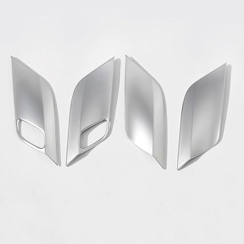 NYSQOJFNF Innentür Innengriff Für X5 F15 X6 F16 14-18 ABS Silber/Carbon Faser Textur Auto Sicherheit Türschloss Griff Bowl Abdeckung Trim Aufkleber(Silber) von NYSQOJFNF