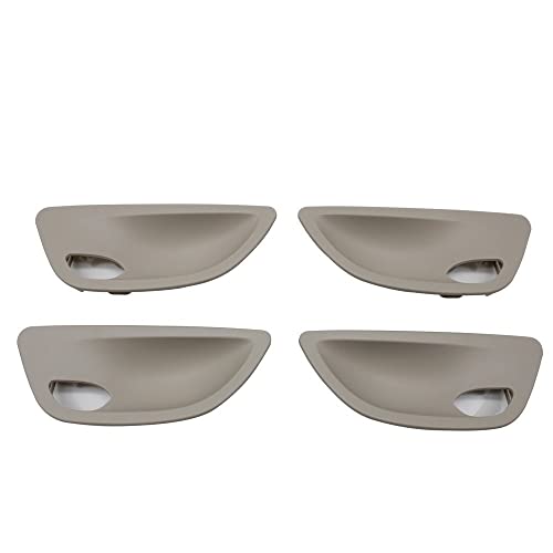 NYSQOJFNF Innentür Innengriff LHD RHD Links Rechts Auto Innentürgriff Schüsselabdeckung Trim Für 5er F10 F11 F18 2010-2017 Schwarz Beige(Oyster 4pcs Set) von NYSQOJFNF