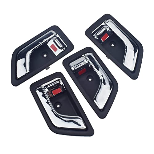 NYSQOJFNF Innentür Innengriff Schwarz/Chrom Innen Autotürgriffe Links Rechts Für Hyundai Für Getz/für Click/TB 2002 2003 2004 2005 2006 2007 2008 2009(Chrome 4pcs) von NYSQOJFNF