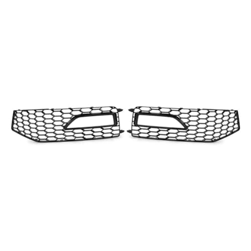 NYSQOJFNF Kühlergrill vorne 1 Paar Schwarze Auto-Wabengitter-Frontstoßstange, Nebelscheinwerfer-Kühlergrill-Abdeckung Für A4 B8.5 S-Linie S4 RS4 2013 2014 2015 Nebelscheinwerfergitter von NYSQOJFNF