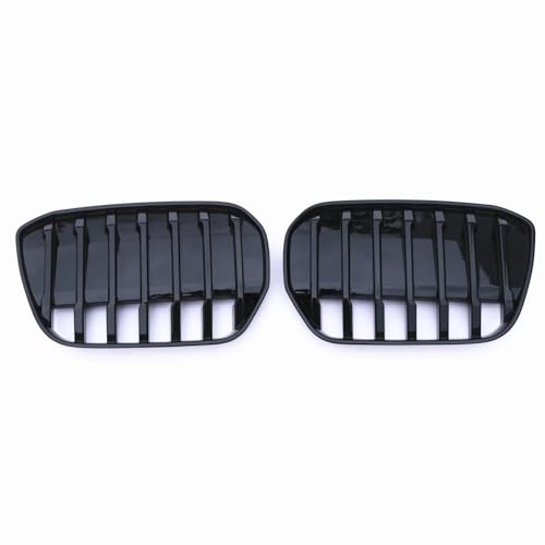 NYSQOJFNF Kühlergrill vorne 2 Stücke Front Niere Grille Für IX3 2022 Auto Oberen Stoßstange Haube Mesh Vent Intake Abdeckung Grid Racing Grills Nebelscheinwerfergitter(Schwarz) von NYSQOJFNF