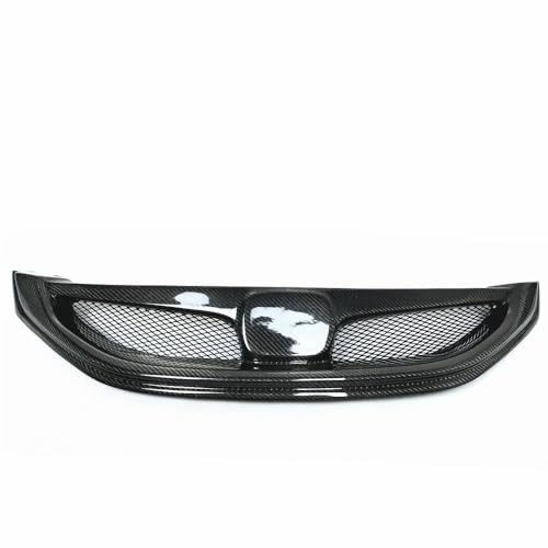 NYSQOJFNF Kühlergrill vorne Frontgrill Kohlefasergrill Für Civic Sedan SI 2013 2014 2015 9. 4-Türer Nur Auto Oberer Stoßfänger Hood Mesh Kit Grid Nebelscheinwerfergitter von NYSQOJFNF