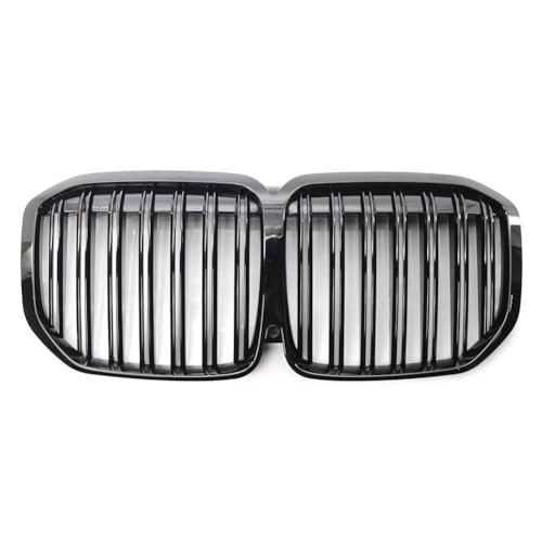 NYSQOJFNF Kühlergrill vorne Glänzend Schwarzer Auto-Frontstoßstangen-Nierengrill Für X7 G07 2019 2020 2021 2022 ABS-Kunststoff-Renngrills Nebelscheinwerfergitter von NYSQOJFNF