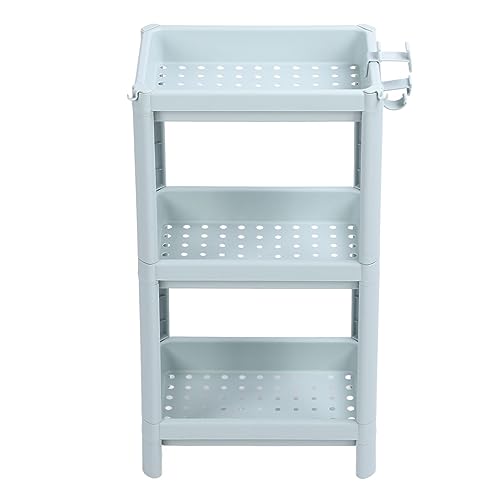 NYSUZHOUJI Badezimmerlagerregal Geräumige nordische Blaue Blaue freistehende Eckregale Regale (3 Tier) von NYSUZHOUJI