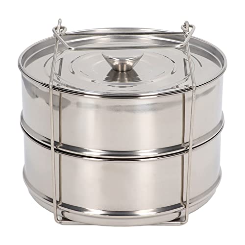 Stapelbarer Dampfgarer mit 2 Etagen, Dampfkorb, Kochgeschirr mit Deckel, Dampfkorb-Set aus Edelstahl 304 für das Kochen in der Küche von NYSUZHOUJI