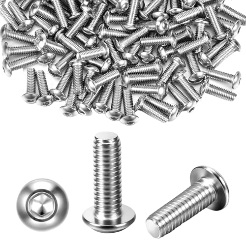 100 Stück M4 Schrauben 304 Edelstahlschrauben, Linsenkopf M Schrauben Set, Metrischer Linsenkopfschrauben M4 für Möbelmontage, Industriebereich, Fitnessgeräte, Werkzeugmaschinen 100 Stück M4 Schrauben 304 Edelstahlschrauben, Linsenkopf M Schrauben Set, Metrischer Linsenkopfschrauben M4 für Möbelmontage, Industriebereich, Fitnessgeräte, Werkzeugmaschinen von NYTGAH