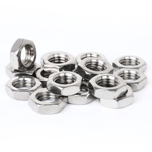 20 Stück M12 Muttern Edelstahl,A2 V2A Selbstsichernde Muttern Set,DIN 934,Hochwertiger Rostfreier Mutternsatz für Schrauben,Unterlegscheiben und Sechskant Gewindestange M12 von NYTGAH