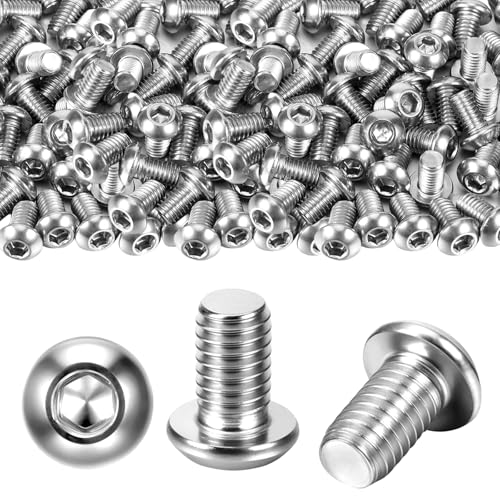 50 Stück M6 Schrauben 304 Flachkopfschrauben M6, Linsenkopf M Schrauben Set, Metrischer Linsenkopfschrauben M6 für Möbelmontage, Industriebereich, Fitnessgeräte, Werkzeugmaschin von NYTGAH