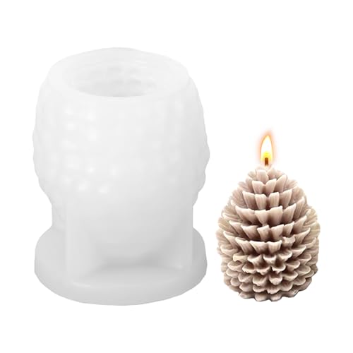 Kerzenformen zum Gießen,3D Weihnachten Silikonform Weihnachten,Weihnachtsbaum Kerzen Silikonformen,Kerzen Selber Machen Set für Aromatherapie Kerzen,Heimdekoration(Tannenzapfen) von NYTGAH