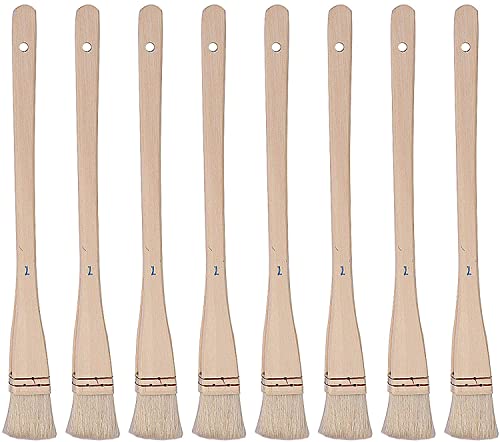 8 Stück 2,5 cm flache Seehecht-Pinsel, kreativer und professioneller Seehecht-Pinsel für Aquarell, weiches und weißes Seehecht-Pinsel-Set mit Griff für Aquarell, Waschen, Töpferei, Malerei 8 Stück 2,5 cm flache Seehecht-Pinsel, kreativer und professioneller Seehecht-Pinsel für Aquarell, weiches und weißes Seehecht-Pinsel-Set mit Griff für Aquarell, Waschen, Töpferei, Malerei von NYTGHYT