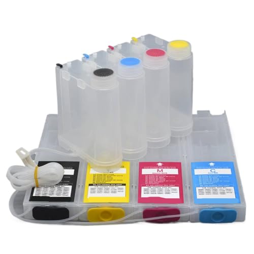 NYUwec Kompatible CISS-System Kompatibel mit Arbeitskräfte-Pro-Drucker WF-C5390 WF-C5890 WF-C5810 WF-C5310 WF-C5290 WF-C5790 WF-C5210 mit 500 ml Tintentank von NYUwec